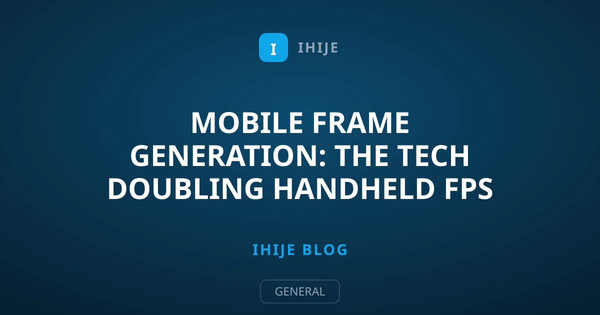 Mobile Frame Generation: The Tech Doubling Handheld FPS